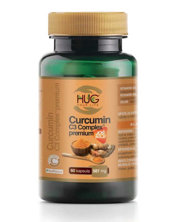 Bočica Hug Your Life proizvoda Curcumin C3 Complexa