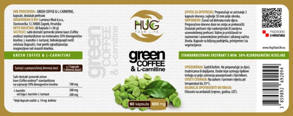 Green Coffee & L-carnitine etiketa