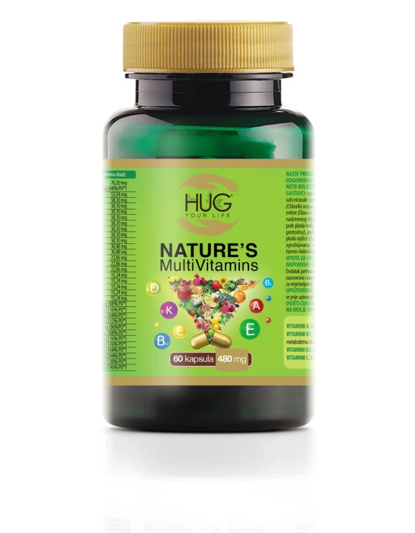 Bočica NATURE'S MultiVitamins proizvoda brenda Hug Your Life